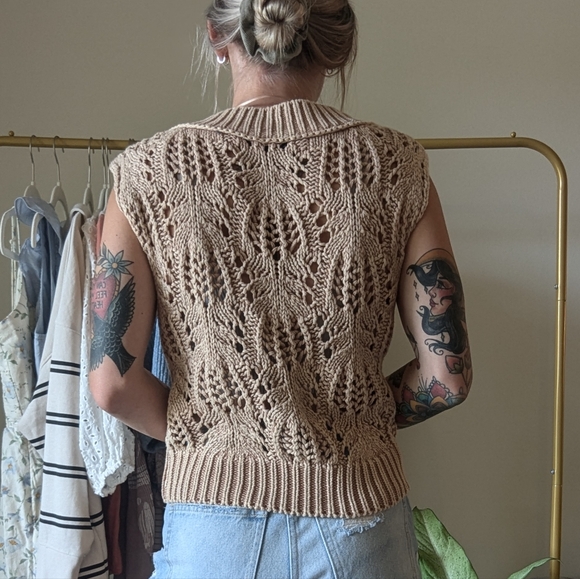 Free People crochet sweater vest - Picture 4 of 5